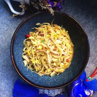 Fried Bean Sprouts with Shredded Pork recipe