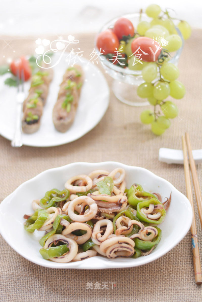 【green Pepper Squid Ring】