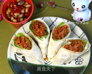 Fried Small River Prawn Burrito recipe