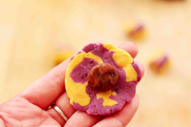 Purple Sweet Potato Pumpkin Two-color Bean Paste Gnocchi recipe