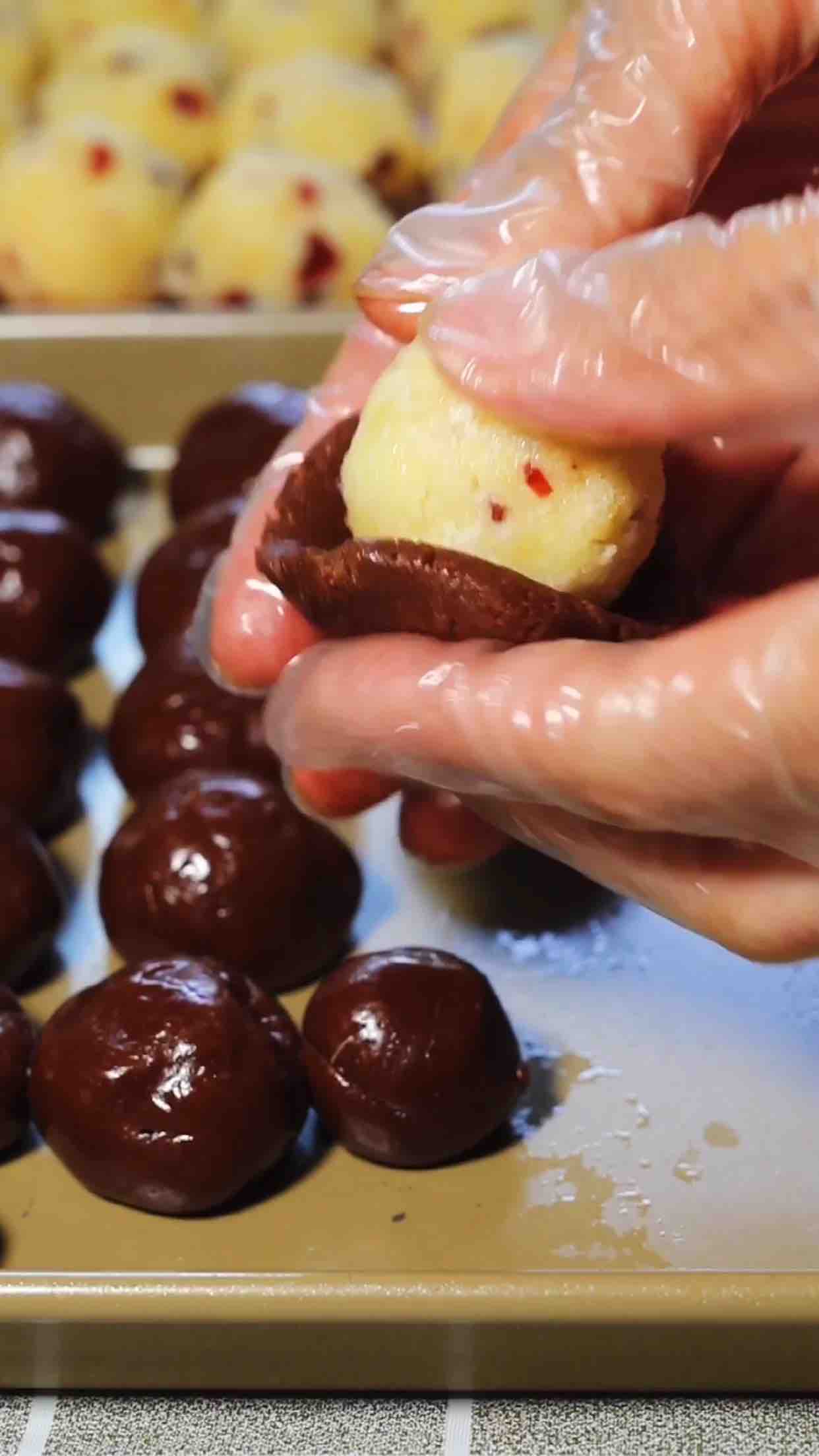 Chocolate Coconut Mooncake recipe