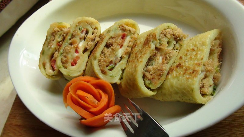 Pork Floss Cheese Quiche recipe