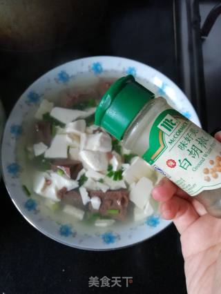 Duck Blood Tofu Soup recipe