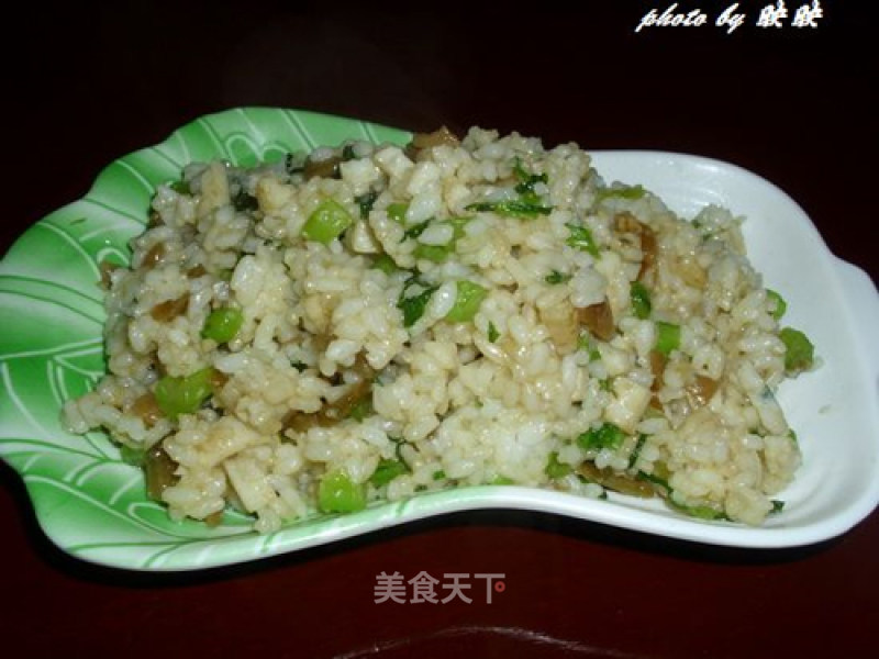 Fried Rice with Mustard Fish Balls recipe