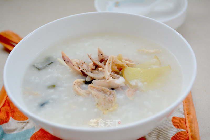 Congee with Preserved Eggs and Chicken Legs-nourish The Stomach and Lose Weight to Relieve Gluttons recipe