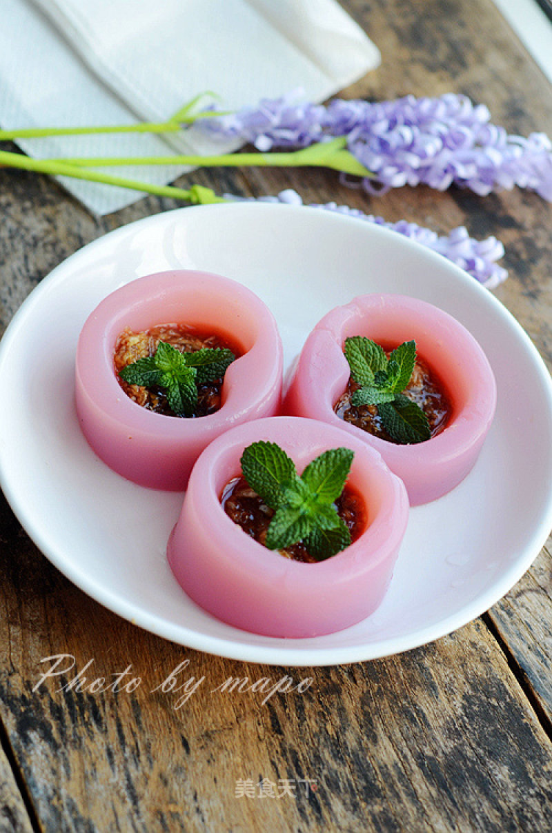 Heart-shaped Cup Jelly that Has All Kinds of Colors recipe