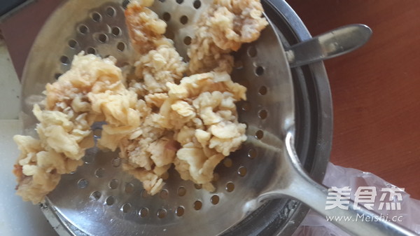 Mustard Omelet Rice with Fried Chicken recipe