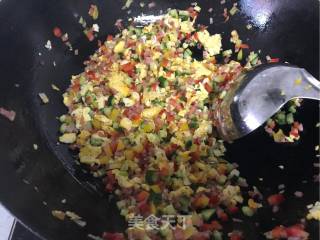 Fried Rice with Colored Pepper recipe