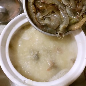 Frog and Shrimp Congee recipe