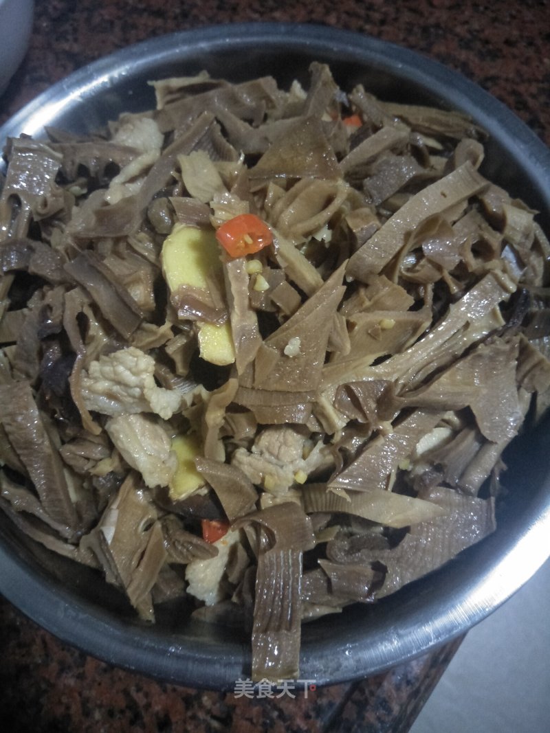 Spicy Fried Dried Bamboo Shoots recipe