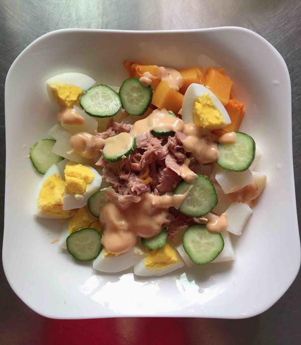 Tuna Assorted Salad (fat-reduced Potatoes) recipe