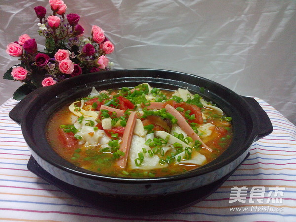 Stewed Noodles with Tomato and Mushroom recipe