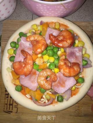 Hailu Shuanghui Pizza ~ Also Known As: The Taste of The Sea and The Taste of The Mountain recipe