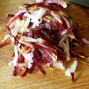 Fried Bamboo Shoot Tip with Bacon recipe