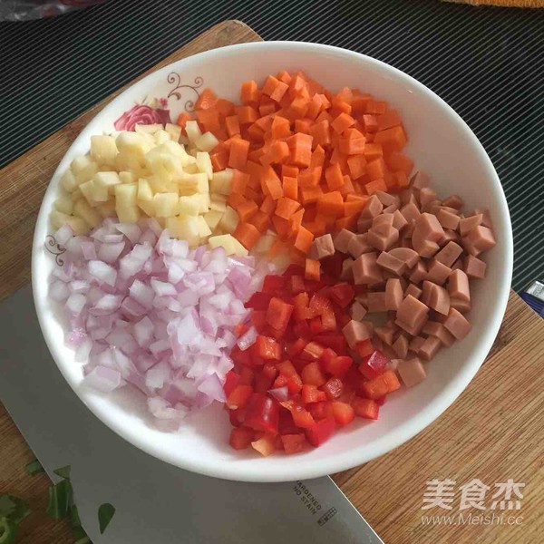 Colorful Mixed Vegetable Fried Rice recipe