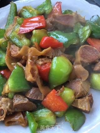 Stir-fried Pork with Vegetables and Peppers recipe