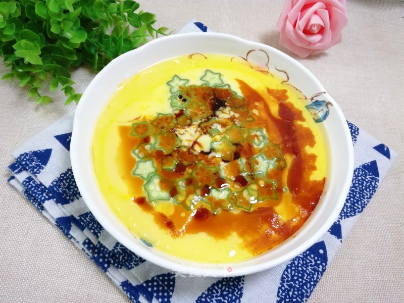 #蒸菜# Okra Egg Custard recipe