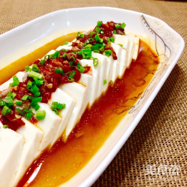 Fish-flavored Steamed Tofu recipe