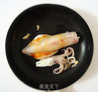 [teriyaki Squid Stuffed with Glutinous Rice] recipe
