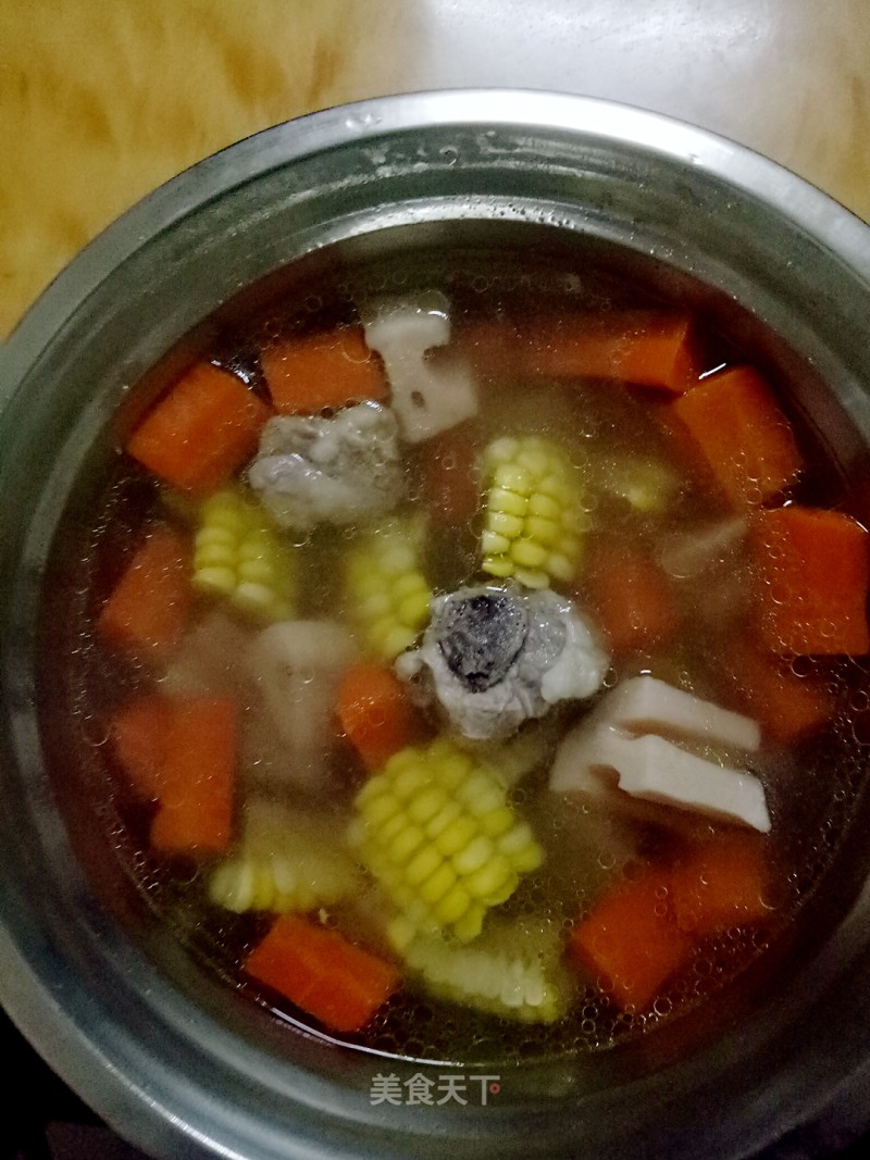 Lotus Root Carrot Corn Pork Rib Soup recipe