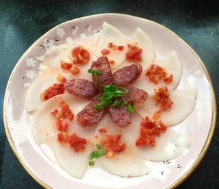 Steamed White Radish with Chinese Sausage recipe