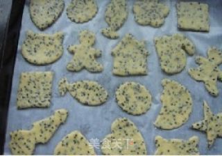 Black Sesame Salty Biscuits recipe