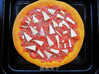 Orange-flavored Pork Belly Melon Pizza recipe