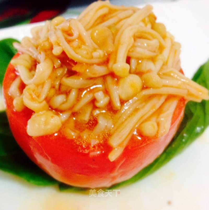 Stewed Enoki Mushroom with Tomato Gu