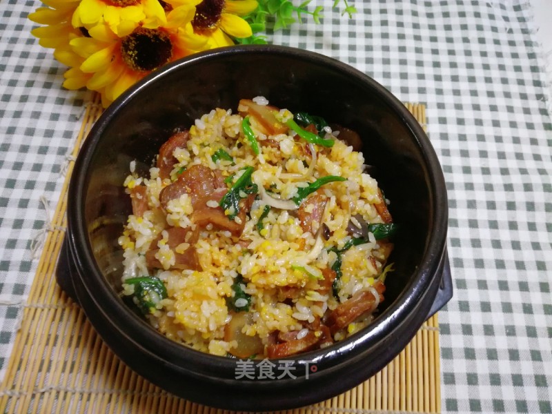 #蜡味#bibimbap with Bacon and Mixed Vegetables recipe