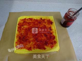 #aca烤明星大赛#——strawberry Jam Cake Roll recipe