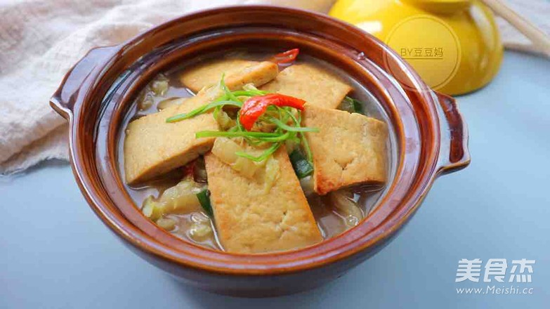 Cabbage Tofu in Clay Pot recipe