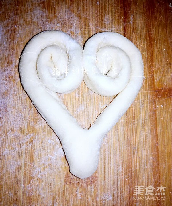 Coconut Heart Shaped Bread recipe