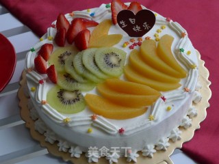 Fruit Birthday Cake recipe