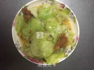 Fried Shredded Cabbage with Oil Residue recipe