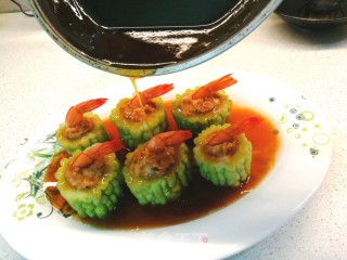 "warm Taste" The Same Paragraph ~ Bitter Melon Stuffed Shrimp Slippery recipe