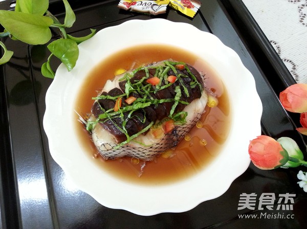 Steamed Cod with Shiitake Mushrooms recipe