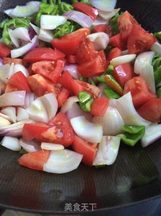 Stir-fried Onions with Green Peppers recipe