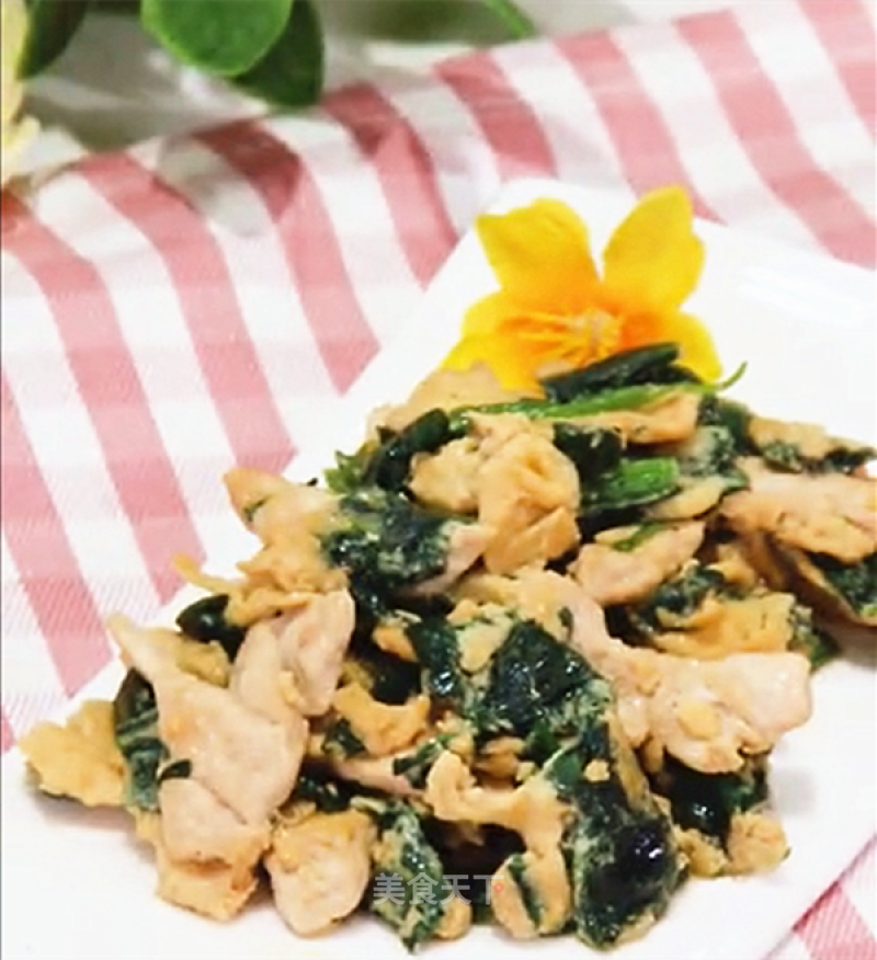 Baby Food Supplement-scrambled Eggs with Spinach and Pork recipe