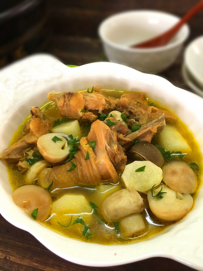 Hen and Yam Mushroom Soup recipe