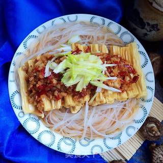 Steamed Yuba with Garlic Vermicelli recipe