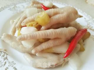 Crispy Chicken Feet with Pickled Peppers recipe