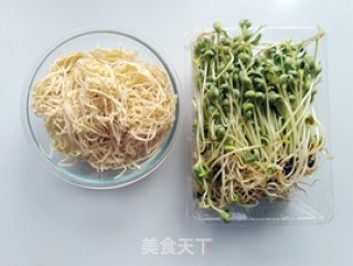 Bean Sprouts Mixed with Dried Shreds recipe