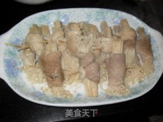 Lean Meat Enoki Mushroom Roll recipe