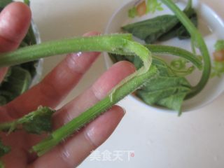 Stir-fried Pumpkin Leaves with Minced Meat recipe