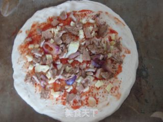 Grilled Pork Pizza recipe