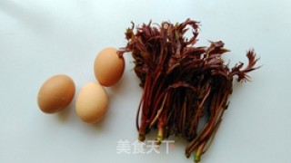 #春食野菜香#fried Eggs with Toon Head recipe