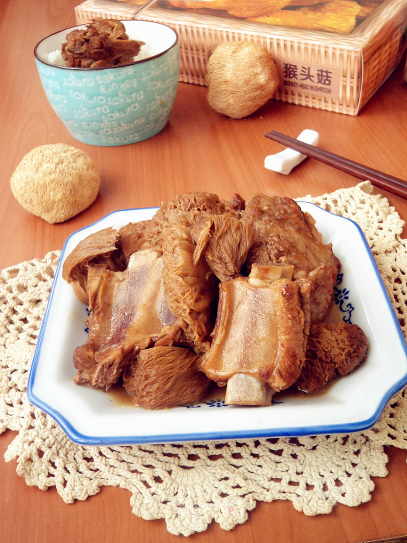 Grilled Ribs with Hericium recipe