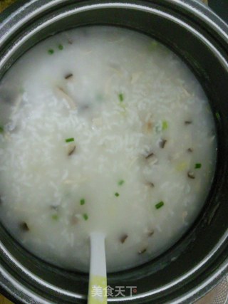 Mushroom Chicken Congee recipe