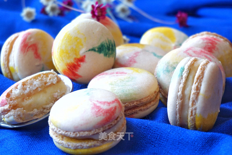 #柏翠大赛#colorful Macarons recipe