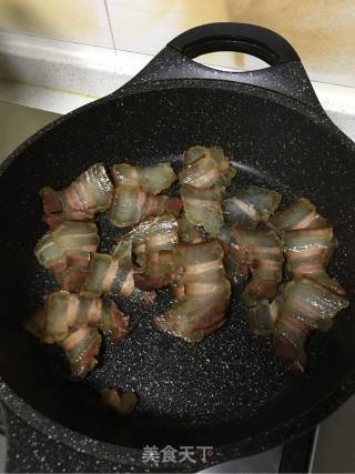 Stir-fried Lettuce with Bacon recipe